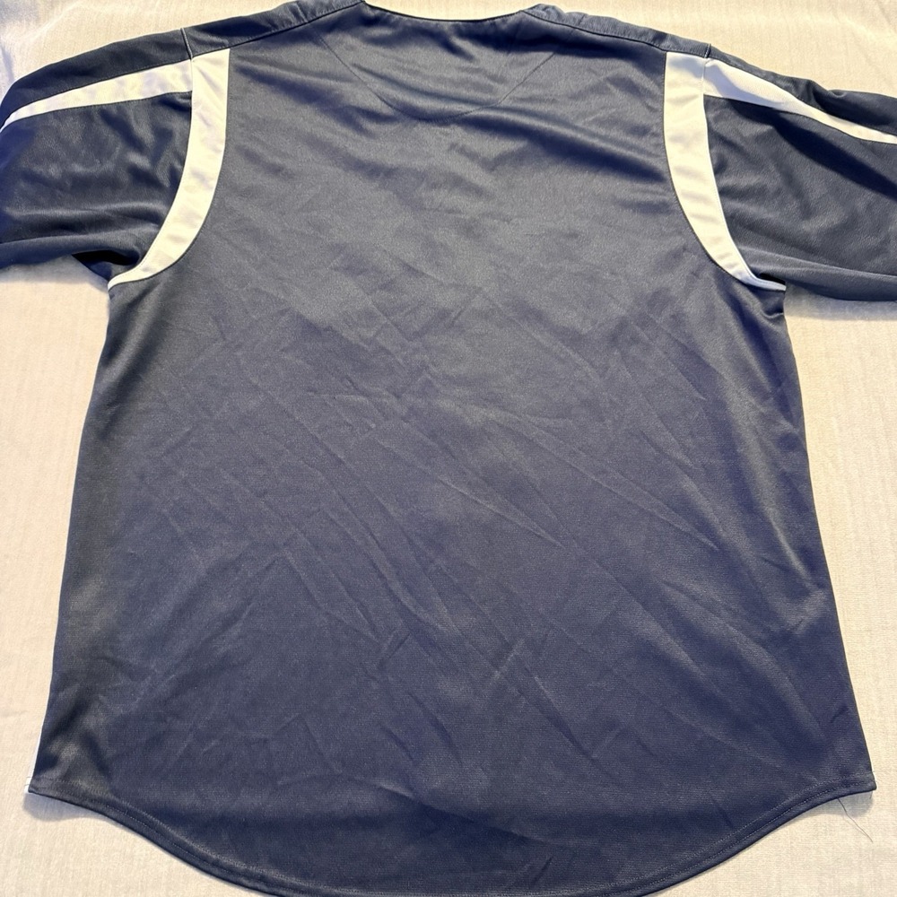 Houston Astros True Fan Baseball Jersey Men's 2XL Blue Button Front MLB - Picture 2 of 7